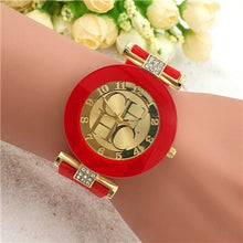 Load image into Gallery viewer, 2018 New simple leather Brand Geneva Casual Quartz Watch Women Crystal Silicone Watches Relogio Feminino Wrist Watch Hot sale
