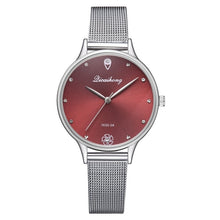 Load image into Gallery viewer, Luxury Women Green Dial Bracelet Quartz Clock Fashion Metal Silver Belt Fashion Creative Dress Watches For Ladies Women Gift